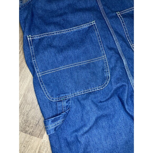 Liberty Overalls Mens 38x30 (29) Denim Bibs Coveralls Carpenter Utility Workwear - Picture 9 of 10